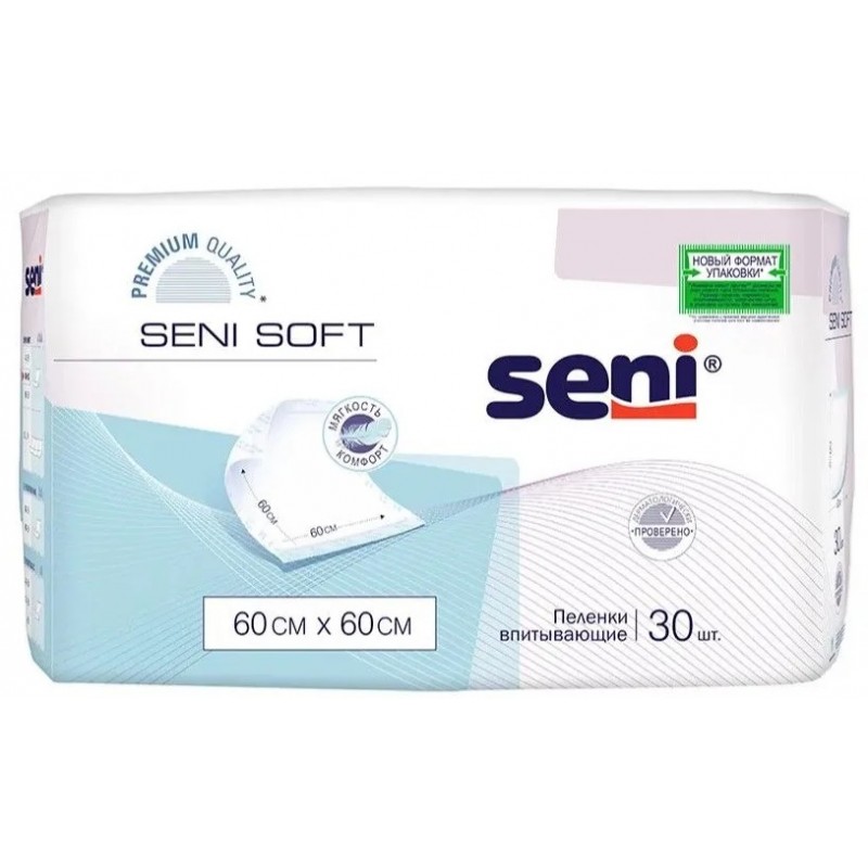 Пеленки Seni Soft 60х60 см, 30 шт