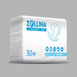 Подгузники Zollina Standart Plus / Золина Стандарт Плюс размер М 30 штук