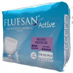 Подгузники-трусики для взрослых FLUFSAN Active Supernight Maxi, размер М, 14 шт