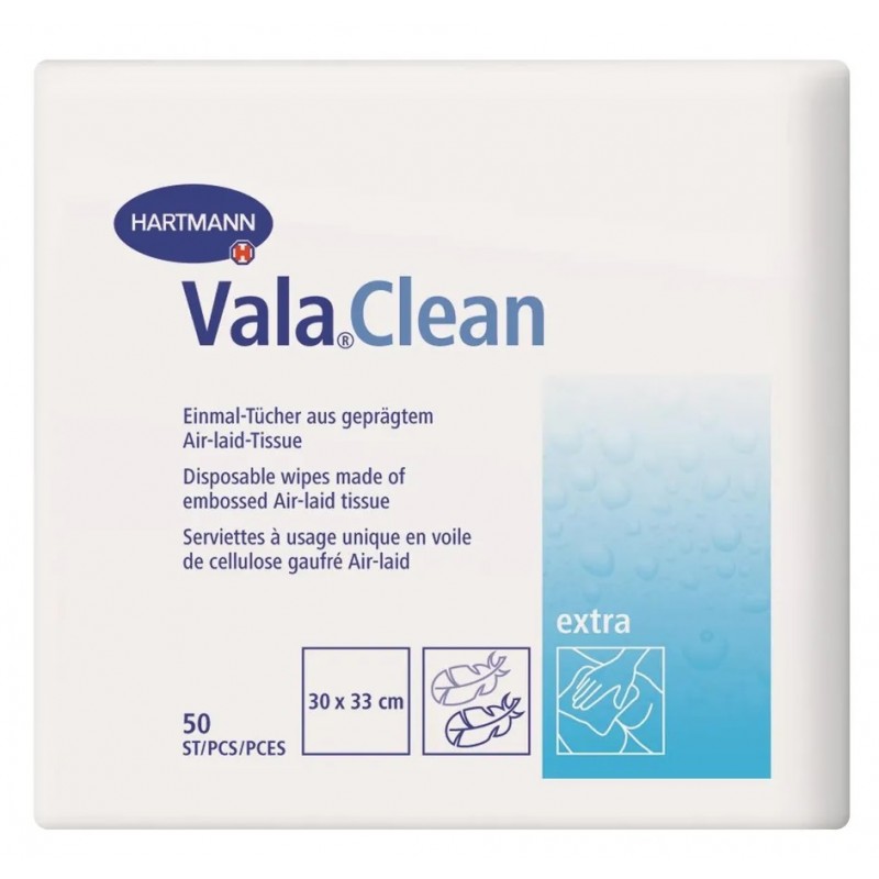 Vala Clean Extra Одноразовые салфетки 30 х 33 см, 50 шт