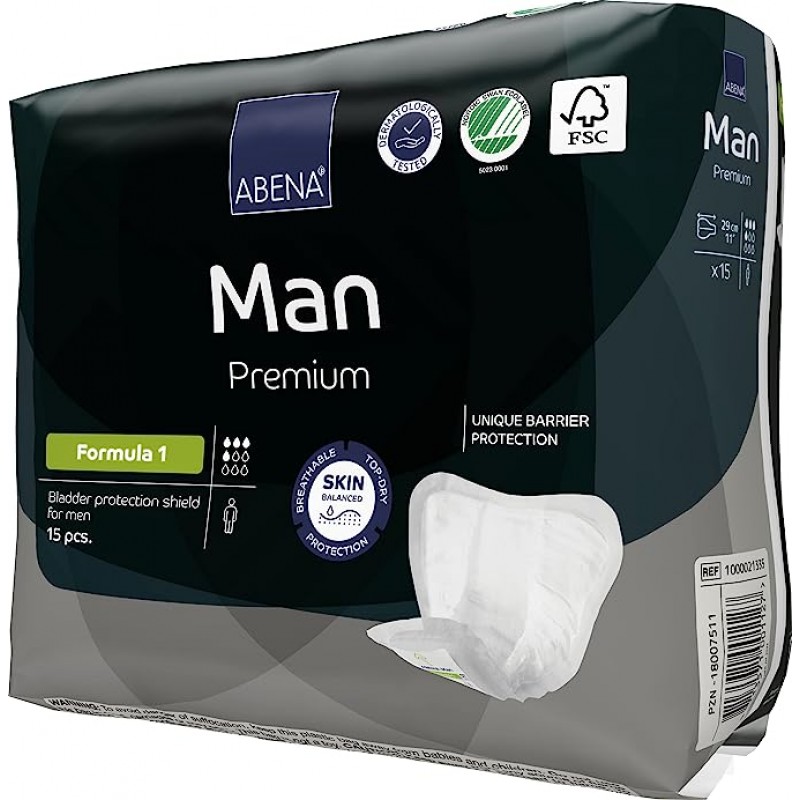 Прокладки для мужчин Abena Abri-Man Formula 1 / Абена Абри-Мен Формула 1, 15 шт.