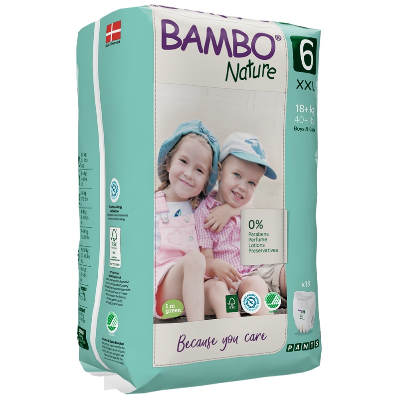 Подгузники-трусики для детей Bambo Nature Pants 6 (18+ кг) 18 шт