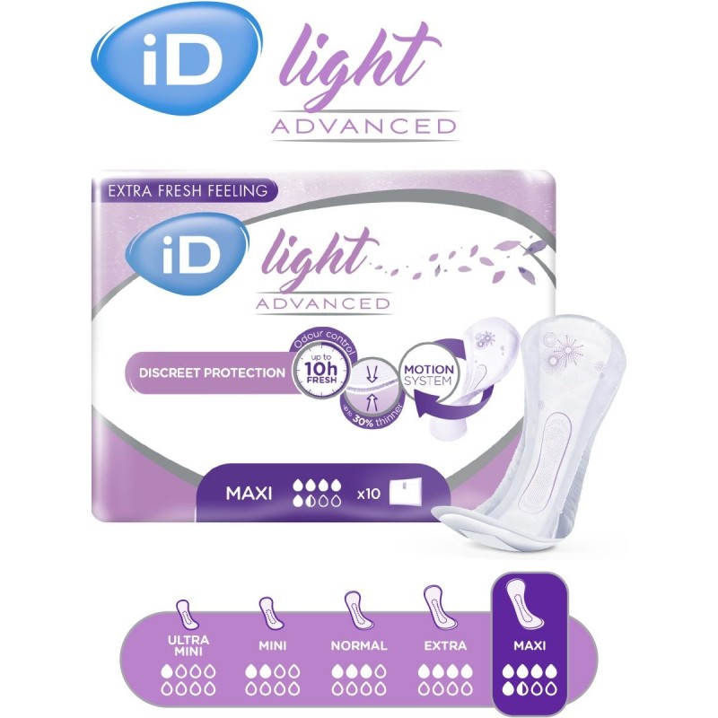 Прокладки урологические ID Light Advanced Maxi, 10 шт