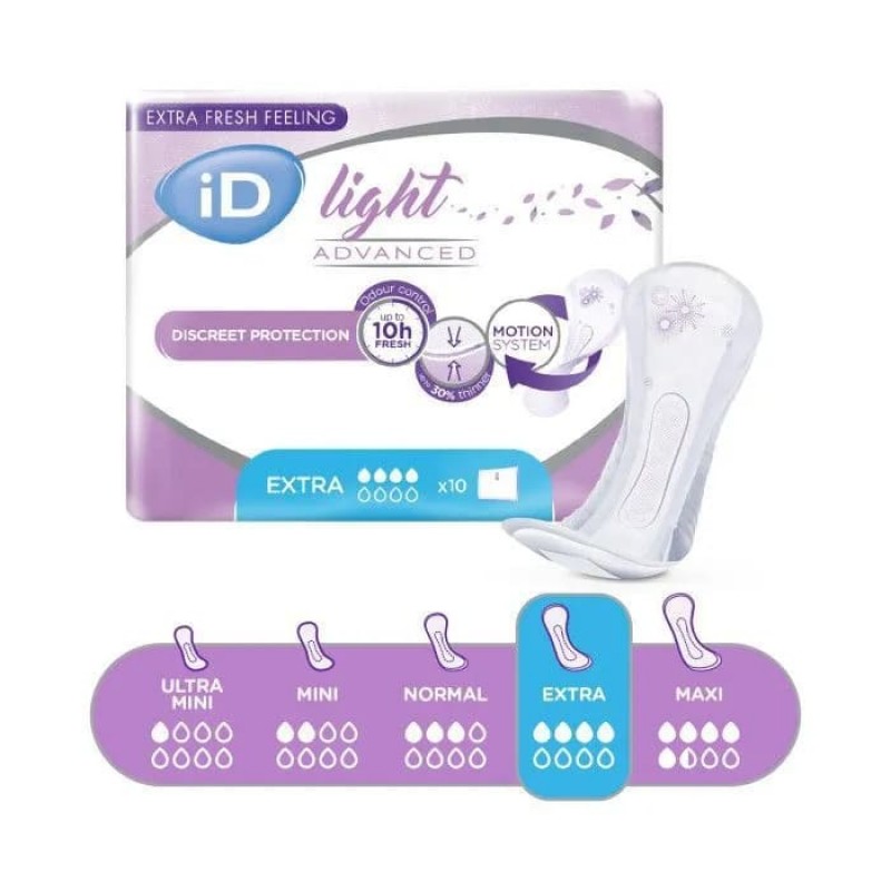Прокладки урологические ID Light Advanced Extra, 10 шт