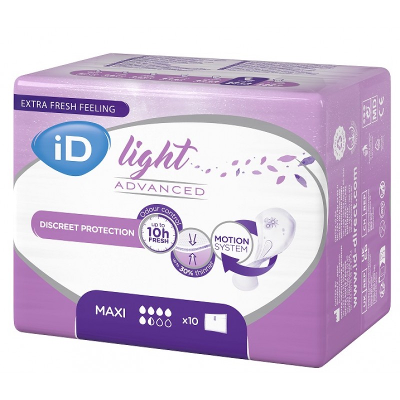 Прокладки урологические ID Light Advanced Maxi, 10 шт